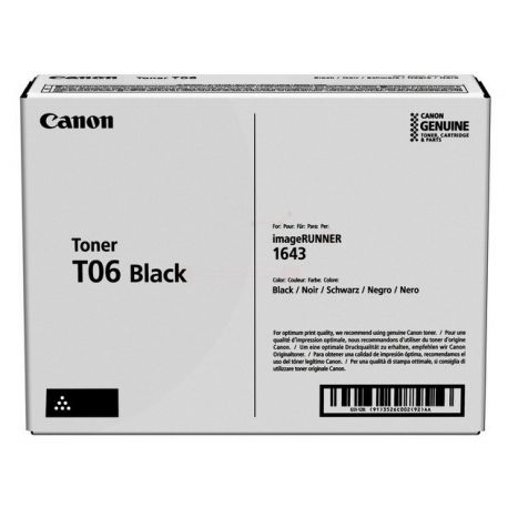Cartouche Toner Noir CANON pour ImageRunner 1643iF, 1643P (T06)