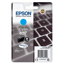 Cartouche d'encre Cyan Haute capacité Epson pour WorkForce Pro 4745DTWF .. (n°407)