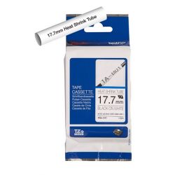 Cartouche à ruban pour gaine thermorétractable Brother HSe-241 – Noir sur blanc, 17,7 mm 