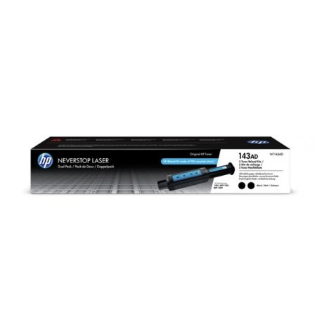 pack de 2 Toner noir HP pour Neverstop 1001nw, MFP1201n, ... (143A)