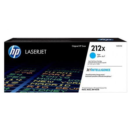 Toner Cyan haute capacité HP pour color laserjet M554DN, M578DN .... (212X)