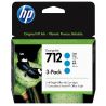 Pack 3 Cartouches Cyan HP pour Designjet T230, T250,T630, T650 ... (HP712)