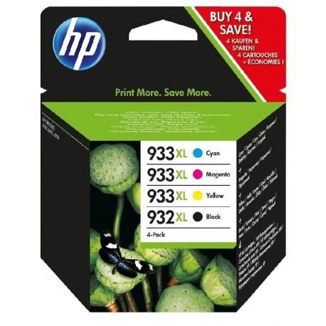 PACK 4 cartouches jet d'encre pour HP Office jet pro 6100/ 6600....(933 / 932)