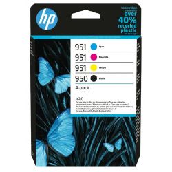 Pack 4 Cartouches jet d'encre Noir et Couleur pour HP officejet pro 8100 / 8600.... (N°950 / N°951)