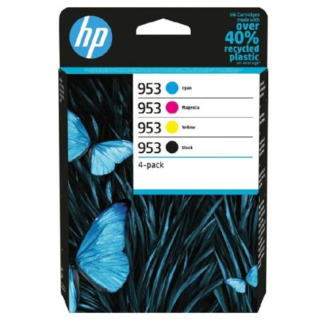 Pack 4 Cartouches jet d'encre HP pour Office Jet Pro 8210/ 8720/ 8740 ... (N°953)