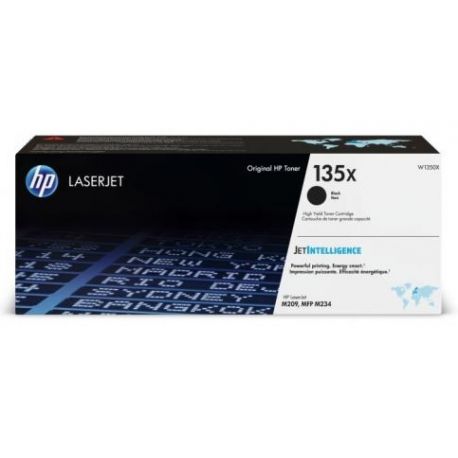 Toner noir haute capacité HP pour LaserJet M234dw, M209dw... (135X)