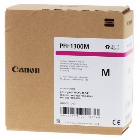 Cartouche Jet d'encre Magenta CANON (330ml) pour ImagePrograf PRO (PFI1300M)