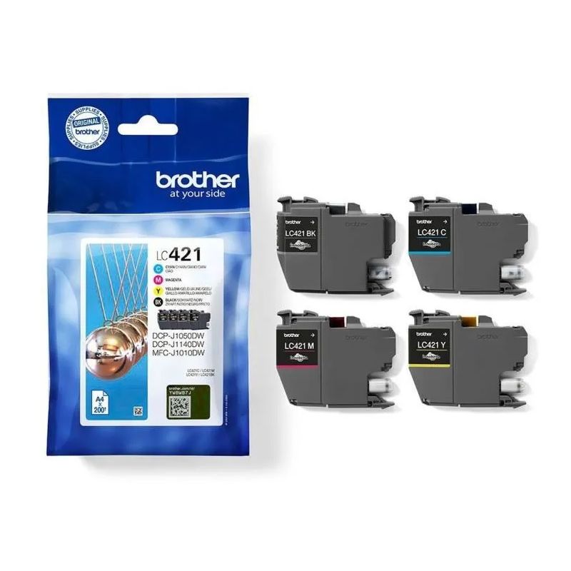 Pack 4 Cartouches Brother pour DCP-J1050dw / DCP-J1140dw / MFC-J1010dw