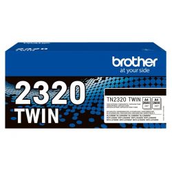 Pack 2 Cartouches toner Brother Noir pour HL L2300D / HL-L2340DW, TN-2320TWIN