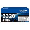 Pack 2 Cartouches toner Brother Noir pour HL L2300D / HL-L2340DW, TN-2320TWIN