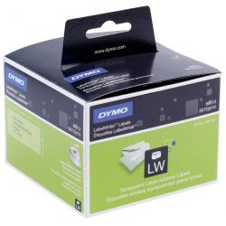 260 Etiquettes d'adresse transparentes LW adhesives Dymo 36mm x 89 mm (large format) (99013)