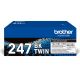 Pack de 2 Toners Noir Haute Capacité Brother pour DCP L3510CDW/ HL L3210CW/ MFC L3710CW ... (TN247BKTWIN)