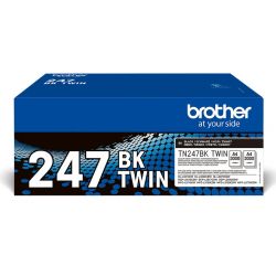 Pack de 2 Toners Noir Haute Capacité Brother pour DCP L3510CDW/ HL L3210CW/ MFC L3710CW ... (TN247BKTWIN)
