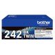 Pack de 2 Toner Noir Brother TN242BK pour DCP9022CDW / HL3152CDW ....(TN242BKTWIN)