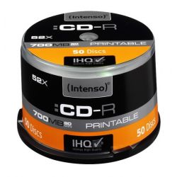 Intenso CD-R 80min. 700MB, 52 speed - inkjet printable - spindle 50pack 