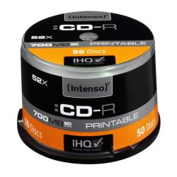 Intenso CD-R 80min. 700MB, 52 speed - inkjet printable - spindle 50pack 