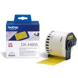 Rouleau de papier continu DK-44605 Brother original – Noir sur jaune, 62 mm de large pour QL500