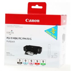 Multipack Photo 5 encres Canon PGI-9 pour pixma Pro 9500