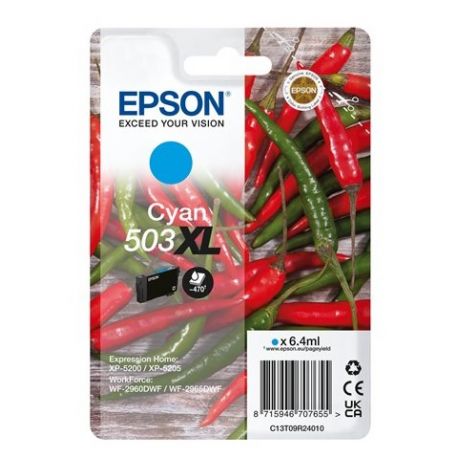 Cartouche d'encre Cyan Haute Capacité Epson pour WorkForce WF-2960dwf ... (n°503XL)