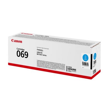 Cartouche Toner Cyan Canon N° 069 pour i SENSYS MF752Cdw, ... (069C)