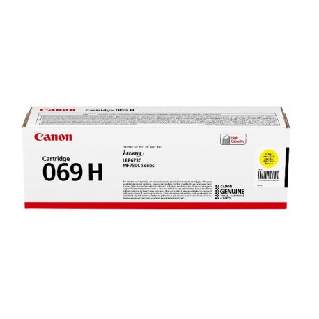Cartouche Toner Jaune Haute Capacité Canon N° 069 pour i SENSYS MF752Cdw, ... (069HY)