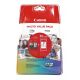 Multipack Canon PG540L + CL541XL + 50 pages papier photo (10x15cm)  Canon pour Pixma MG2150 / MG3150...(PG-540L/CL-541XL)