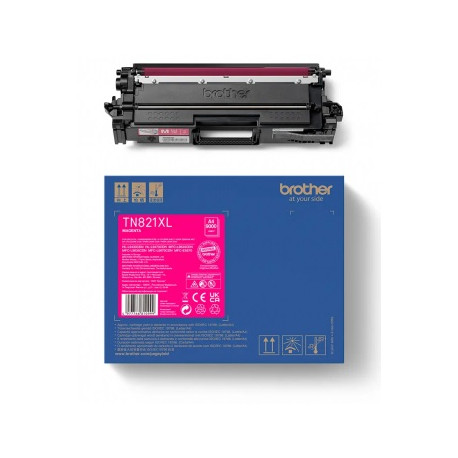 Toner Magenta Haut rendement Brother pour HL-L9430CDN, L9470CDN (TN-821XLM)