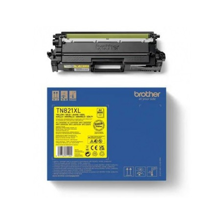 Toner Jaune Haut rendement Brother pour HL-L9430CDN, L9470CDN (TN-821XLY)