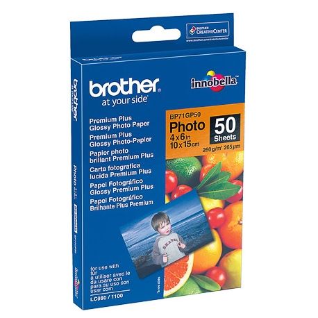 Papier Photo Brother Innobella  10x15cm 260 g/m² Brillant (50 Feuilles)