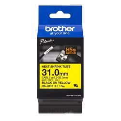 Cartouche à ruban pour gaine thermorétractable Brother HSe-661E – Noir sur Janue, 31 mm 