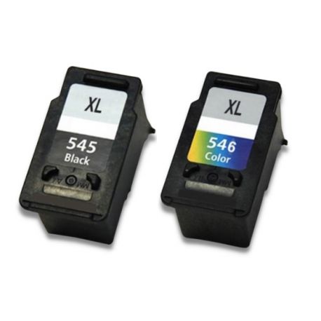Pack 2 cartouches (1 Noir + 1 Couleur) Génériques grande capacité pour Canon pixma MG2450 / MG2550... (PG545XL + CL-546XL)