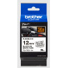 Cassette à ruban Brother pour étiqueteuse TZE-FX231 originale – Noir sur Blanc, 12 mm de large
