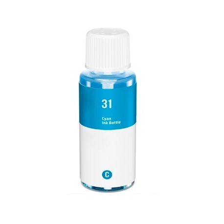 Bouteille d'encre Cyan Générique pour HP Smart TANK 555, ... (N°31)