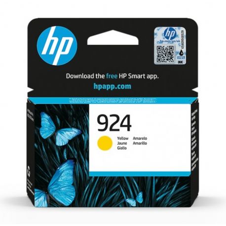 Cartouche Jet d'encre Jaune Capacité Standard HP N°924 (400 pages)