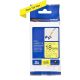 Cassette à ruban Brother pour étiqueteuse TZEFX641 originale – Noir sur Jaune, 18 mm de large