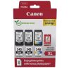Multipack 2 x noir + couleur + papier photo Canon pour pixma MG2450 / MG2550 / MX495...  (2 x PG-545XL + CL-546XL)