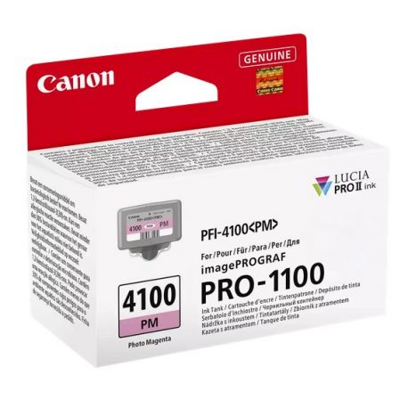 Cartouche Photo Magenta Canon pour IMAGEPROGRAF PRO 110/ PRO 1100 GB(PFI-4100PM)