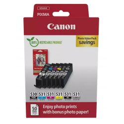 Multipack Canon pour CANON Ink-Jet PIXMA TS 8750 / 8751(PGI530PGBK + CLI531...)