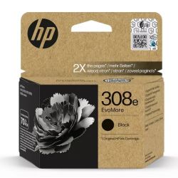 Cartouche d'encre Noir HP Evomore pour ENVY 6110/ 6120 ....(N°308e)