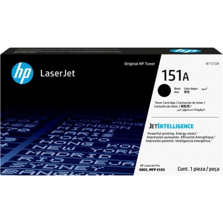 Toner Noir HP pour LaserJet Pro 4003dn/ Pro MFP 4103dw (151A)
