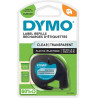 Ruban d'étiquettes en plastique Dymo LT 12mm x 4m noir / transparent pour étiqueteuse 