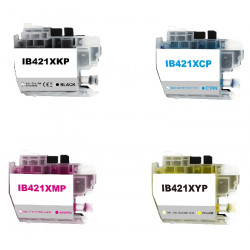 Pack 4 Cartouches génériques Haute Capacité pour Brother DCP-J1050dw / DCP-J1140dw / MFC-J1010dw