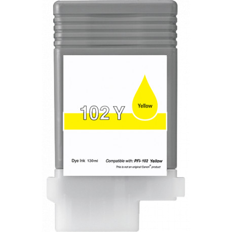 Encre Jaune générique pour Canon pour IPF500 / IPF600 / IPF700 (PFI-102Y)