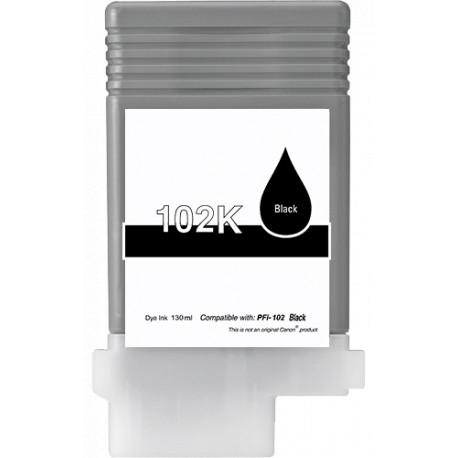 Encre noir générique pour Canon IPF500 / IPF600 / IPF700 (PFI-102BK)