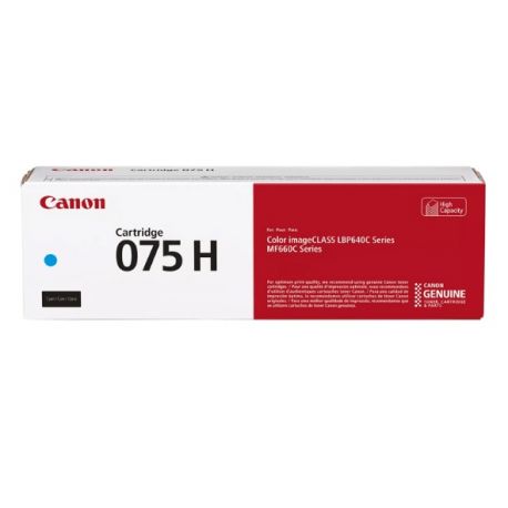 Cartouche Toner Cyan Haute Capacité CANON pour I-Sensys LBP646Cdw, ... (075HC)
