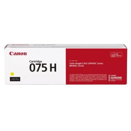 Cartouche Toner Jaune Haute Capacité CANON pour I-Sensys LBP646Cdw, ... (075HY)