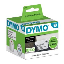 300 étiquettes badge nominatifNON adhesives Dymo LW 51mm x 89 mm 