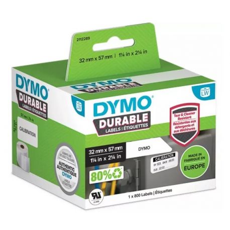 800 étiquettes d'adresse résistantes adhesives Dymo LW 32mm x 57 mm 