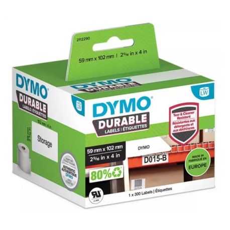 300 étiquettes d'adresse résistantes adhesives Dymo LW 59 mm x 102 mm 