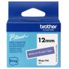 Ruban d'étiquetage adhésif Brother P-Touch, Blanc sur violet, 12 mm de large, non laminé